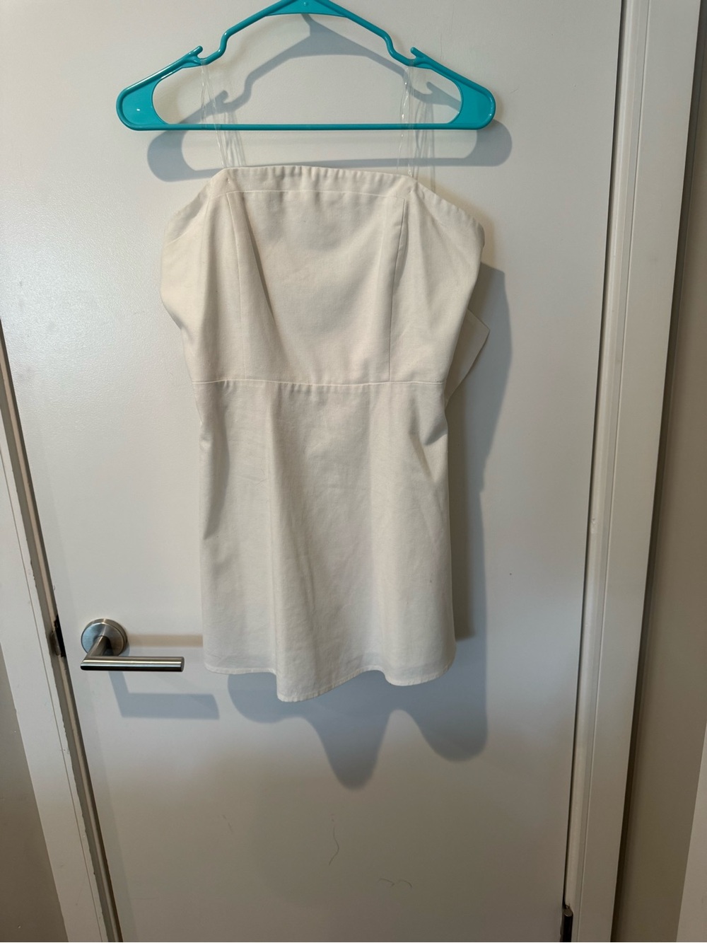 Altar'd State Strapless White Mini Dress Size Medium With Large Bow Detail